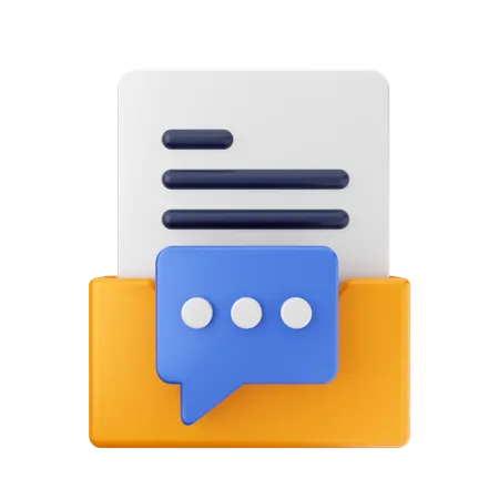 Chat Folder  3D Icon