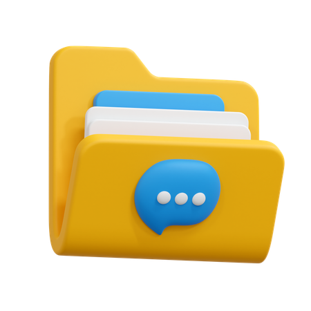 Chat folder  3D Icon