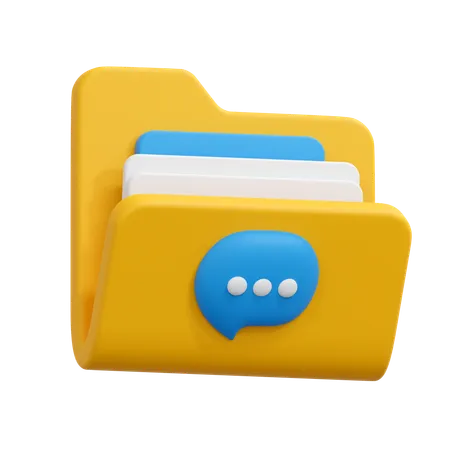 Chat folder  3D Icon