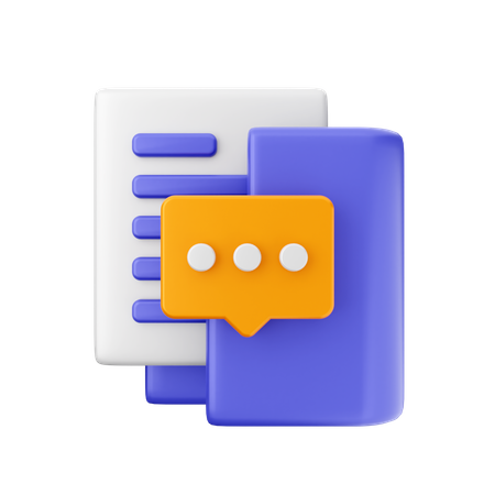 Chat Folder  3D Icon