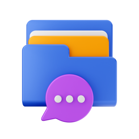 Chat Folder  3D Icon