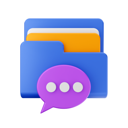 Chat Folder  3D Icon