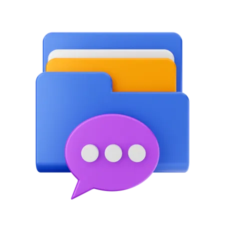 Chat Folder  3D Icon