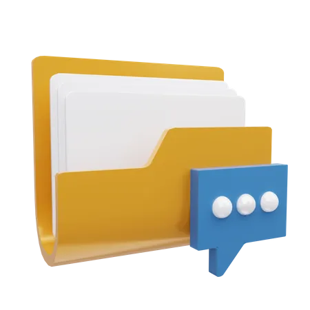 Chat Folder  3D Icon