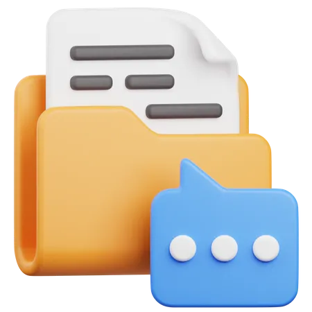 Chat Folder  3D Icon