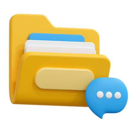 Chat folder  3D Icon