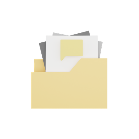Chat Folder  3D Icon