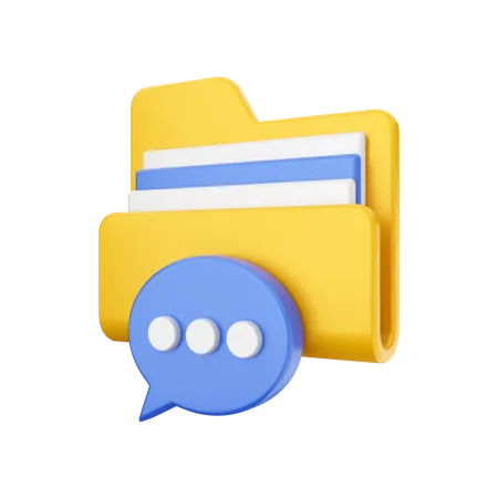Chat Folder  3D Illustration
