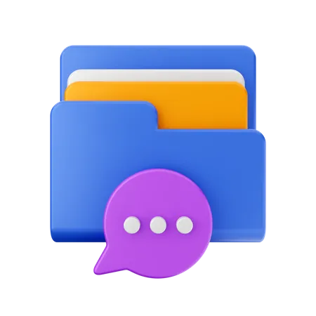 Chat Folder  3D Icon