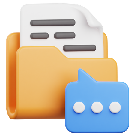 Chat Folder  3D Icon