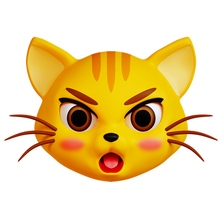 Chat fou  3D Icon