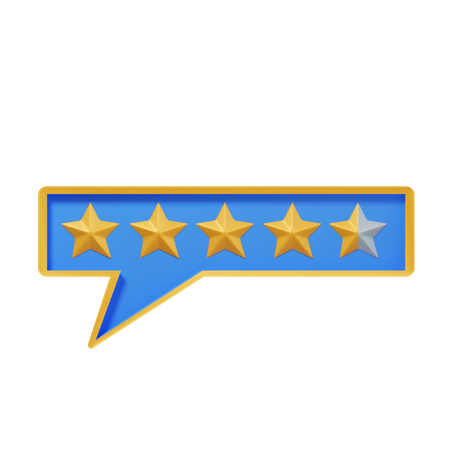 Chat Four Point Five Star  3D Icon