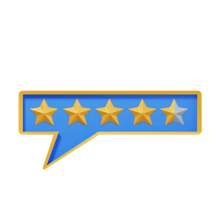 Chat Four Point Five Star  3D Icon