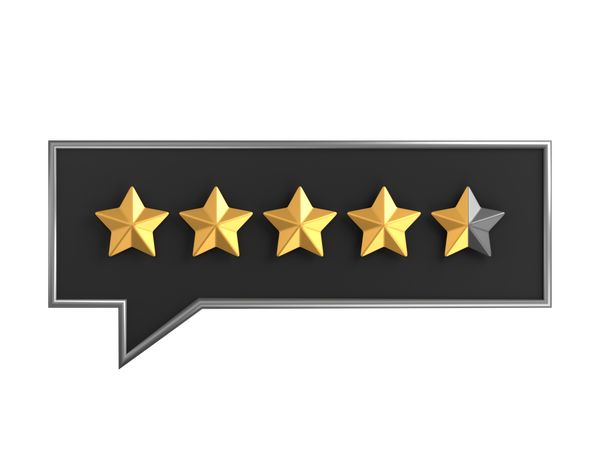 Chat Four Point Five Star Rating  3D Icon