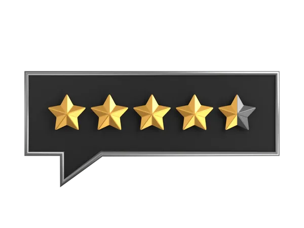 Chat Four Point Five Star Rating  3D Icon