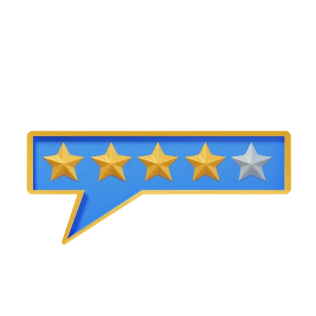 Chat Four Star  3D Icon