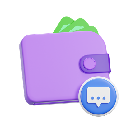 Chat-Geldbörse  3D Icon