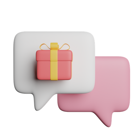 Chat-Geschenk  3D Icon