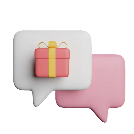 Chat-Geschenk  3D Icon