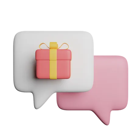 Chat Gift  3D Icon