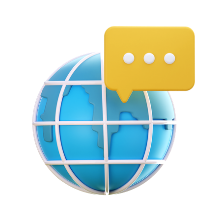 Bate-papo global  3D Icon