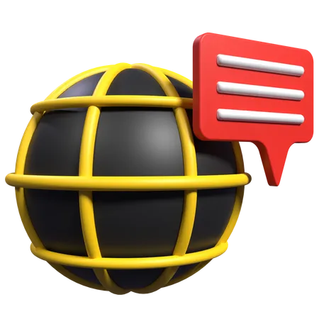 Bate-papo global  3D Icon