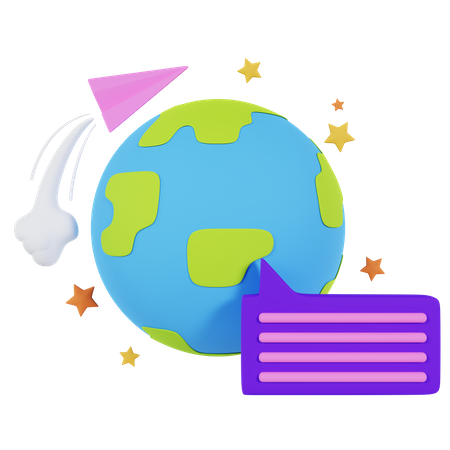 Discussion mondiale  3D Icon
