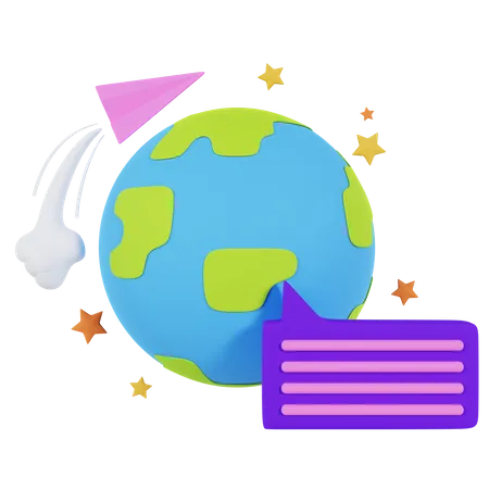 Charla global  3D Icon