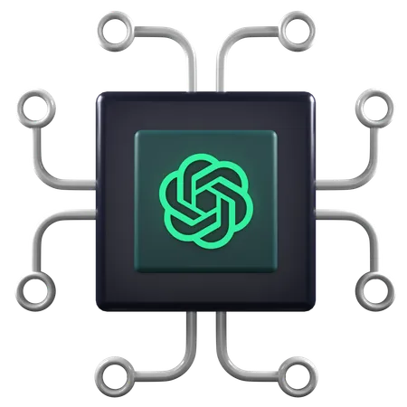 Chat Gpt Cpu  3D Icon
