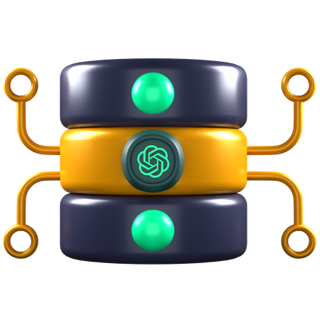 Chat Gpt Database  3D Icon