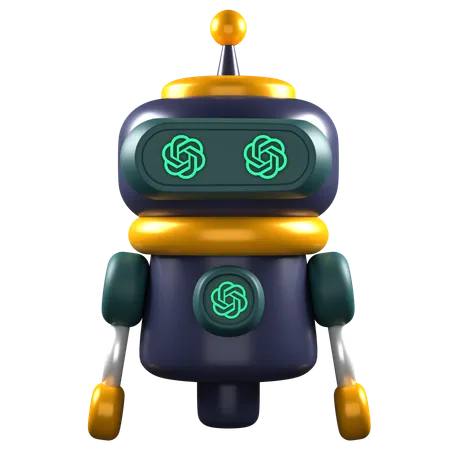 3 D Render Chat GPT Robot Illustration 3D Icon