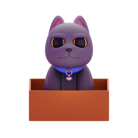 Chat gris  3D Icon