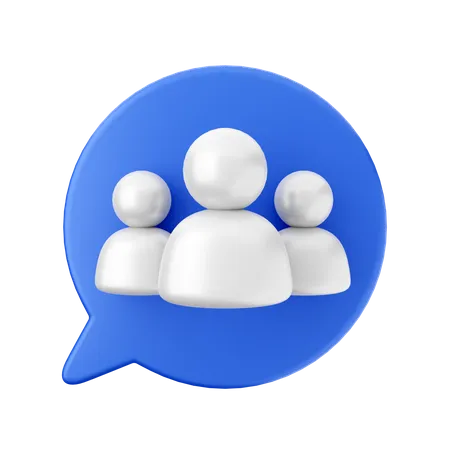 Chat Group  3D Icon