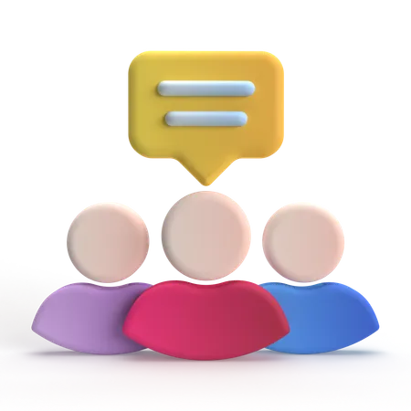 Chat Group  3D Icon