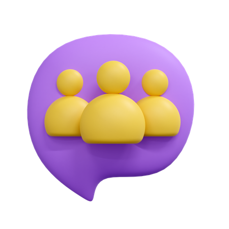 Chat group  3D Icon