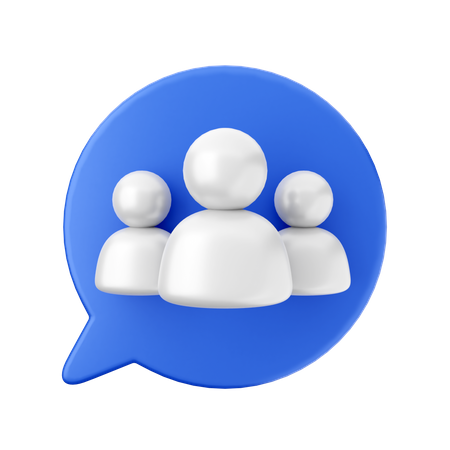 Chat Group  3D Icon