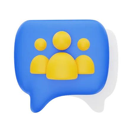 Chat Group  3D Icon