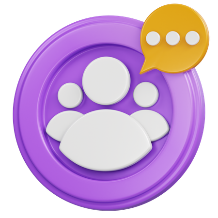 Grupo de chat  3D Icon