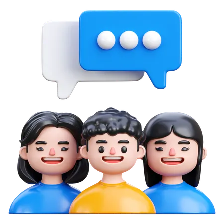 Grupo de chat  3D Icon