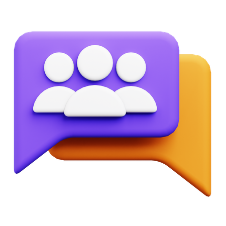 Grupo de chat  3D Icon