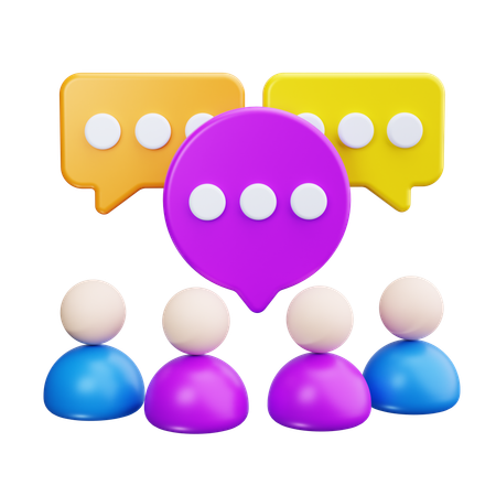 Grupo de chat  3D Icon