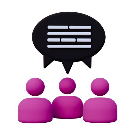 Grupo de chat  3D Icon