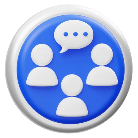 Grupo de chat  3D Icon