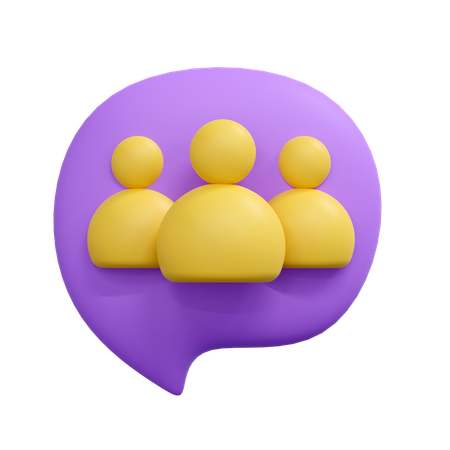 Chatgruppe  3D Icon