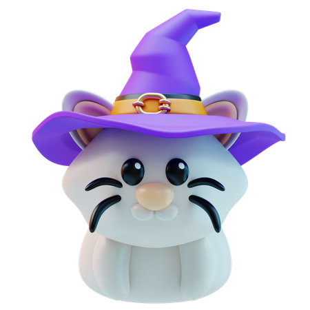 Chat d'Halloween  3D Icon