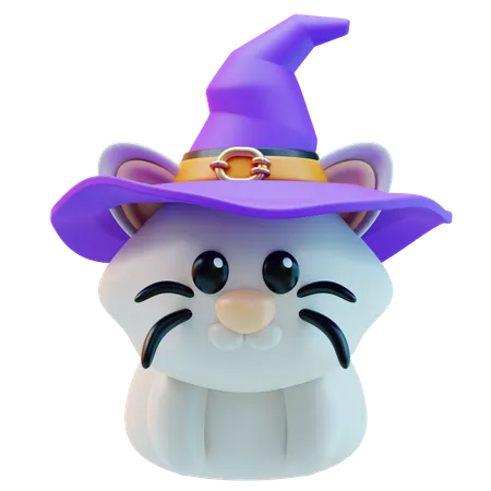 Chat d'Halloween  3D Icon