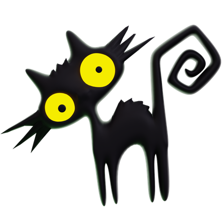 Chat d'Halloween  3D Icon