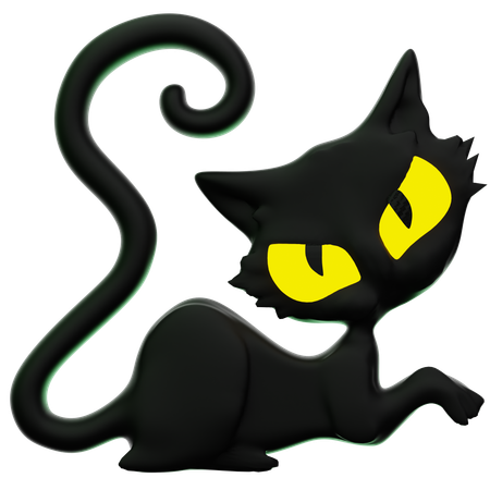 Chat d'Halloween  3D Icon