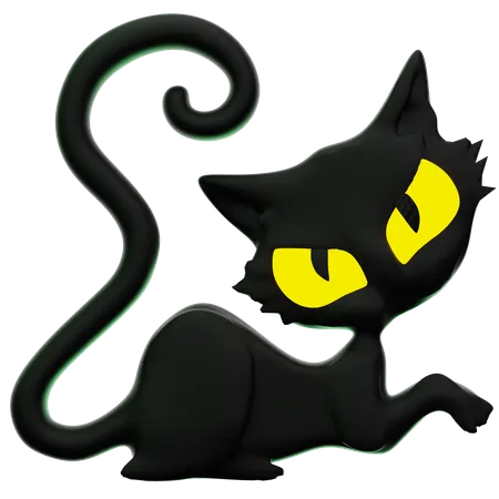 Chat d'Halloween  3D Icon