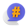 message hashtag symbol